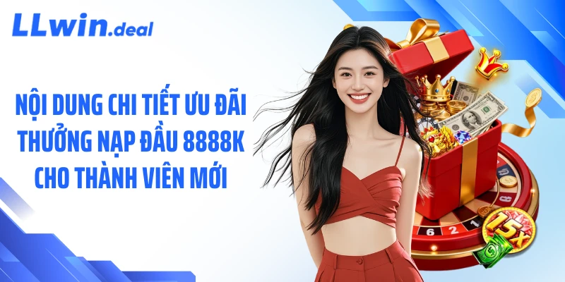 Nội dung chi tiết ưu đãi thưởng nạp đầu 8888k cho thành viên mới